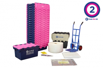 Plastic Moving Crate Rental Set Package 2 - Crate Hire UK