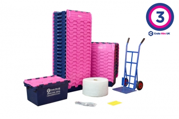 Plastic Moving Crate Rental Set Package 3 - Crate Hire UK