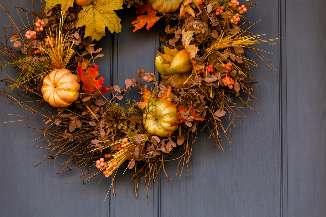 Autumn front door wreath