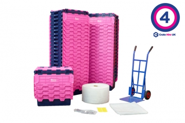 Plastic Moving Crate Rental Set Package 4 - Crate Hire UK